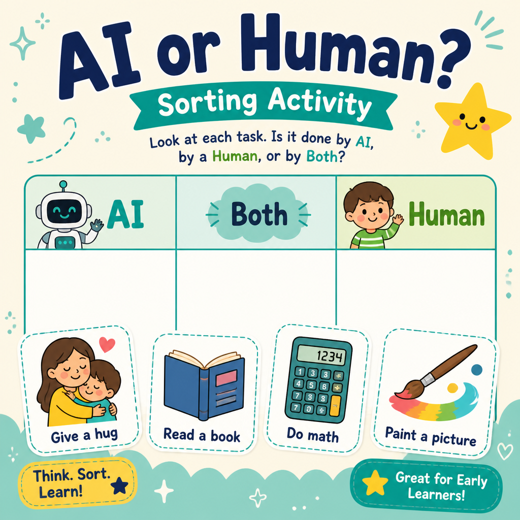 AI or Human Sorting Activity printable preview
